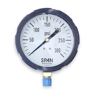 SPAN 3 1/2", 1/4" LM - Liquid Filled Fire Pump Test Gauge