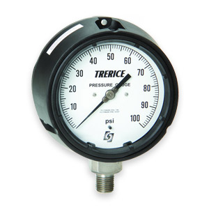 Trerice 4 1/2" 450SS, 1/2" LM - Liquid Fillable Process Gauge